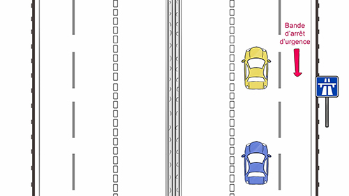 Bande d\'arrêt d\'urgence autoroute