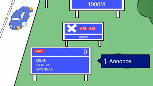 annonce panneau autoroute