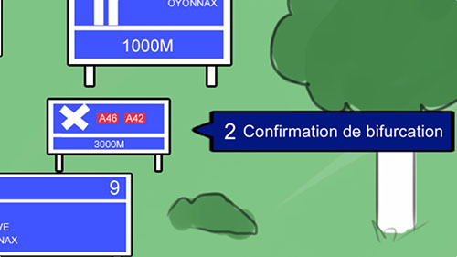 confirmation birfurcation autoroute