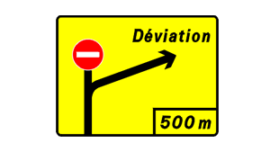 Panneau temporaire déviation 1