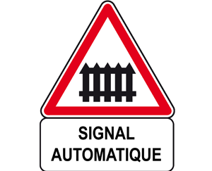 panneau passage a niveau automatique